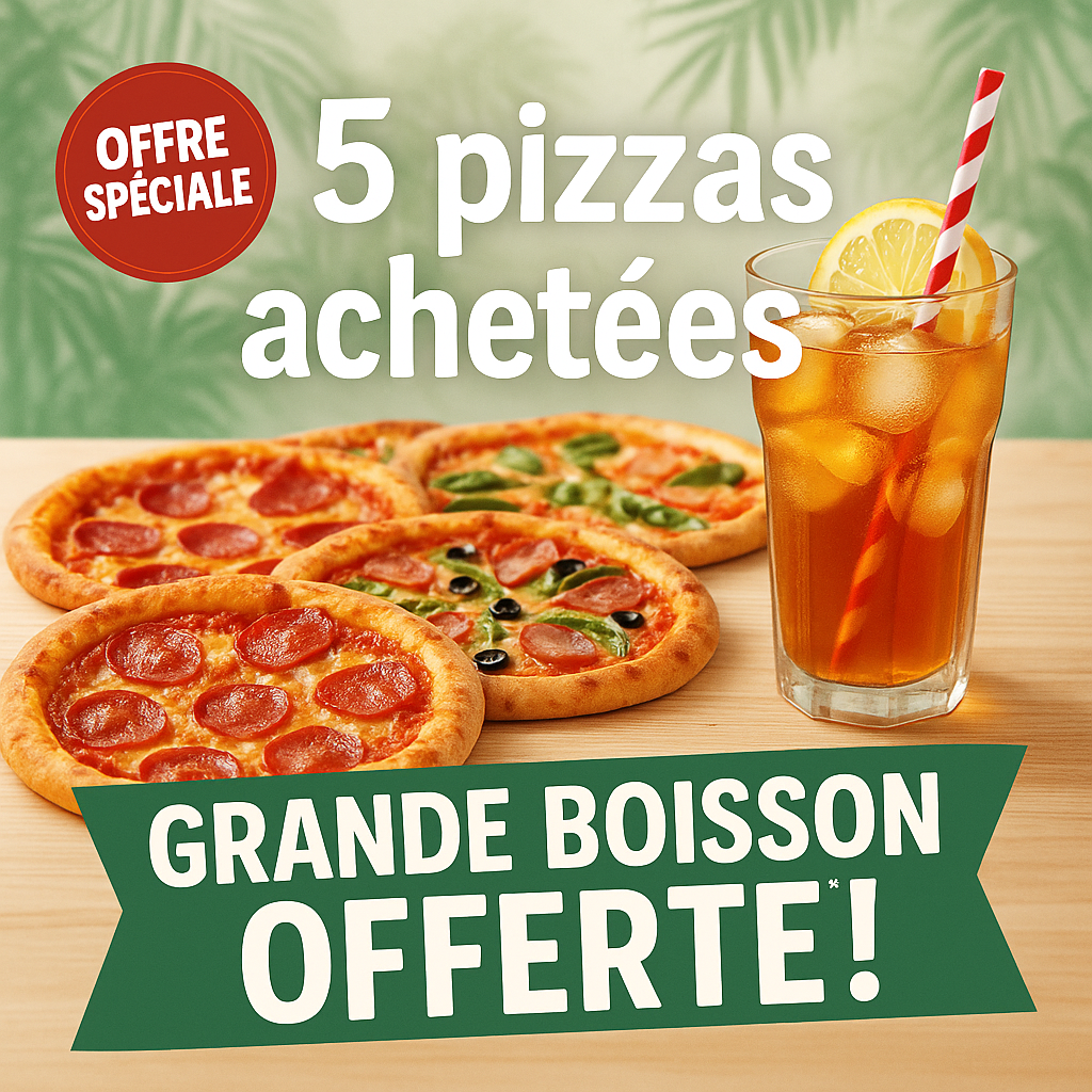 Illustration de Promotion Spéciale Chez Casa Pizza Moorea ! 🍕🥤